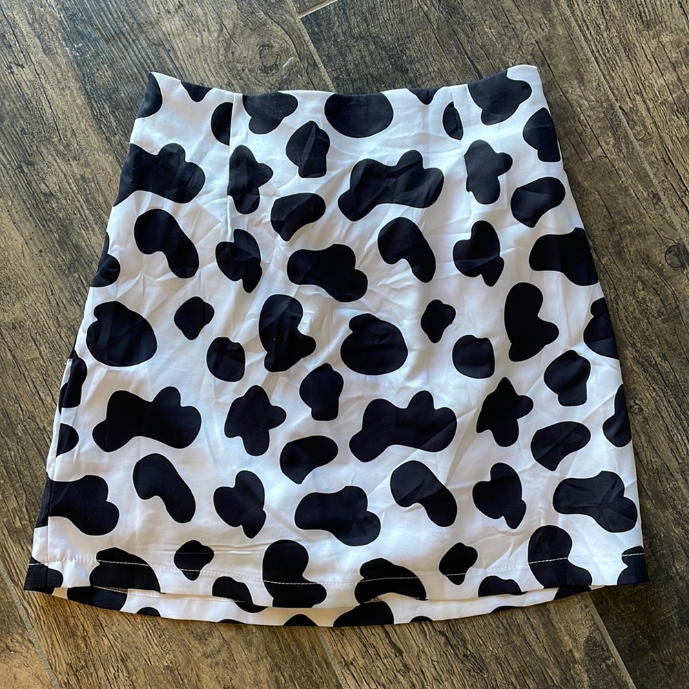 Bachelorette party cow print skirt